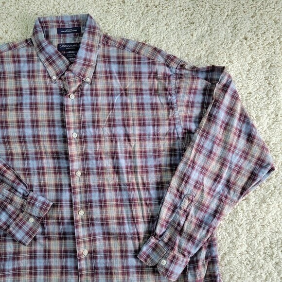 Daniel Cremieux Classics Plaid Button Down Shirt Men's Large Long Sleeve Cotton - Picture 5 of 12